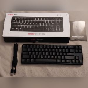 New Ajazz K680T Dual Mode Keyboard Backlit 1 Switch Bluetooth Wireless Wired